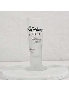 Walt Disney Studios Frosted Glass  9” Tall - Pilsner Beer Fluted Drinking, USA